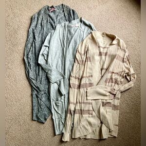 Set of 3 Lightweight Cardigans in Neutral Tones